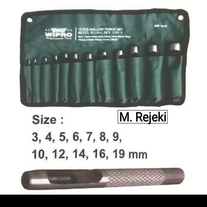 

Jual [READY] Hollow Punch / Betel Plong Set 12 Pcs - Wipro WP1212 (Ori)