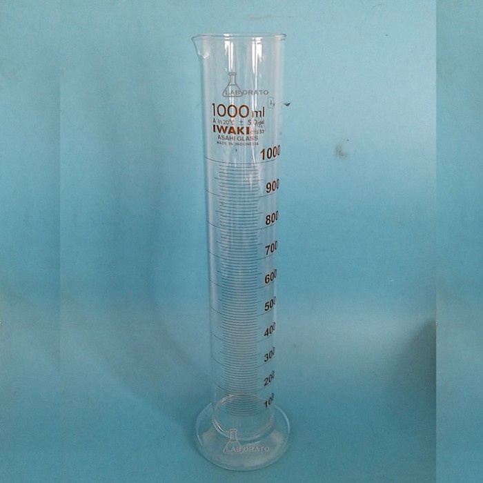 KamiReadySelalu- GELAS UKUR 1000ML IWAKI PYREX MEASURING CYLINDER 1 LITER 1L 1000 ML
