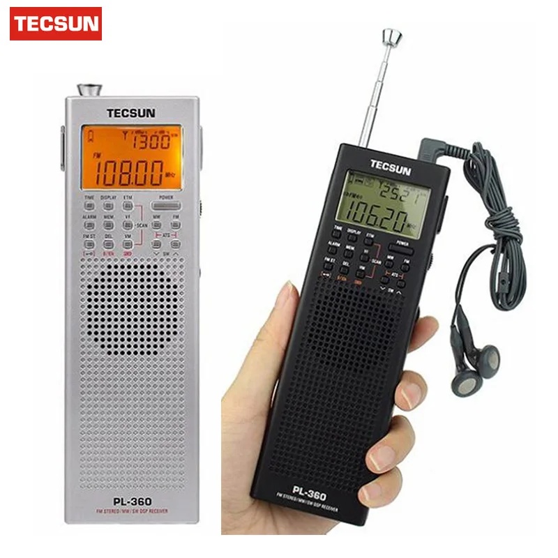 Tecsun Pl-360 Radio Dsp Receiver Fm Mw Sw Lw + External Am Antenna + Outdoor Antenna Portable Radio