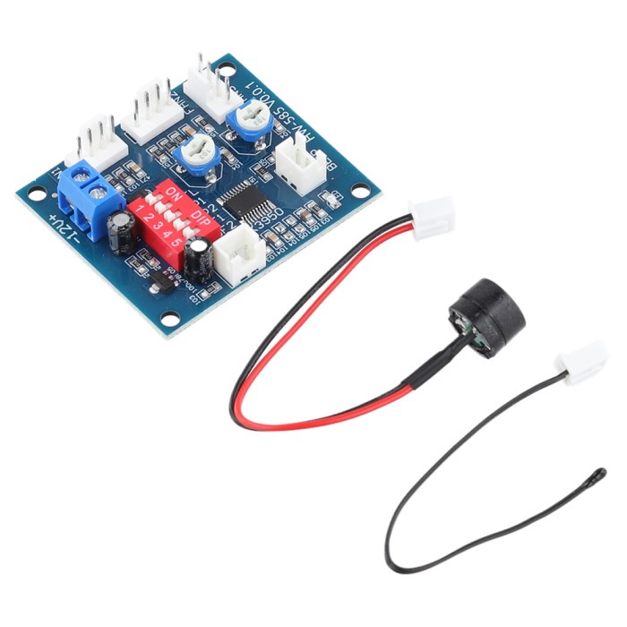 4-Wire High-Temp Fan Temperature Control Module DC 12V Fan Temperature Control Speed Controller PWM 