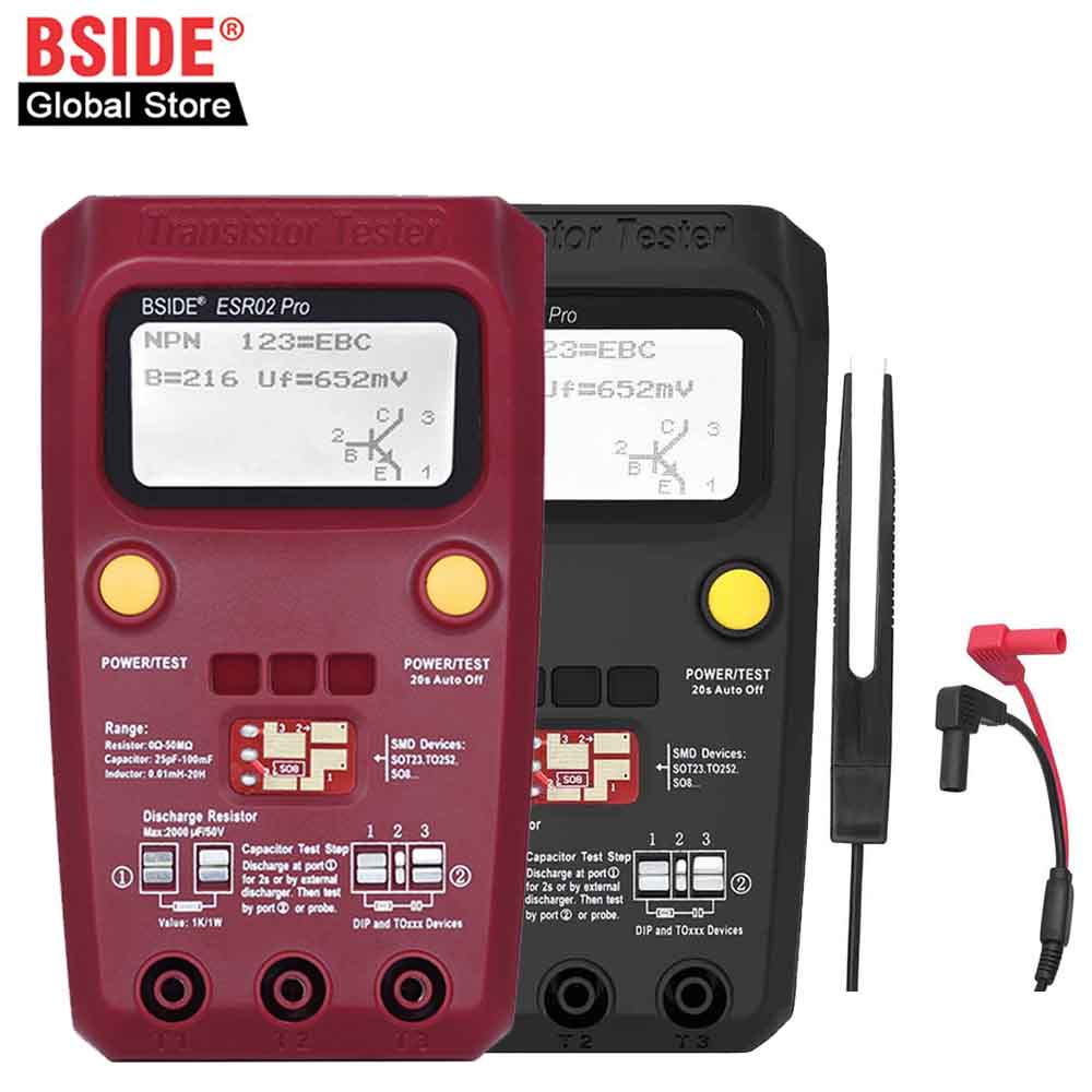 Bside Digital Transistor Esr02 Pro Tester Smd Components Diode Triode Resistor Capacitor Inductor