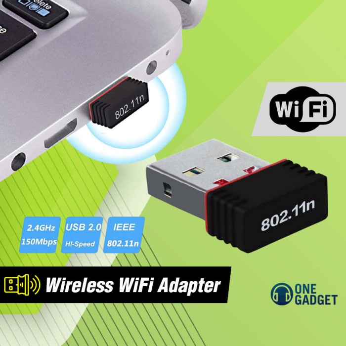 USB WiFi Dongle Wireless Mini Adapter External Receiver For PC Laptop