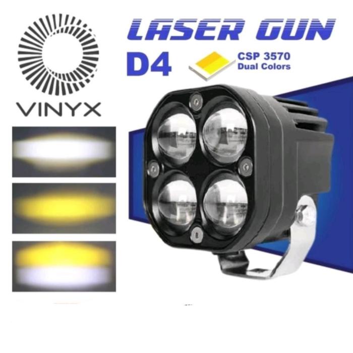 Car Light Led Lampu Laser 4 Mata Sorot Tembak Mobil Motor D4 Vinyx Baut