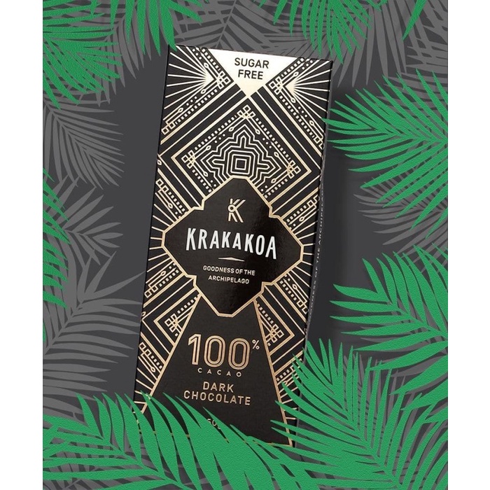 

Krakakoa 100% Dark Chocolate SUGAR FREE 50G 100% Cokelat Bebas Gula