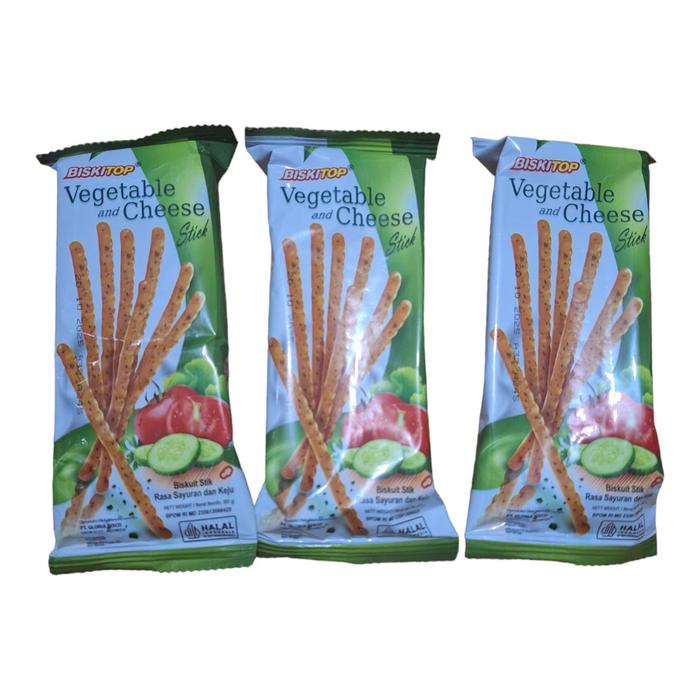 

Biskitop Biskuit Vegetable and Cheese Stick 35gm isi 10 Pcs