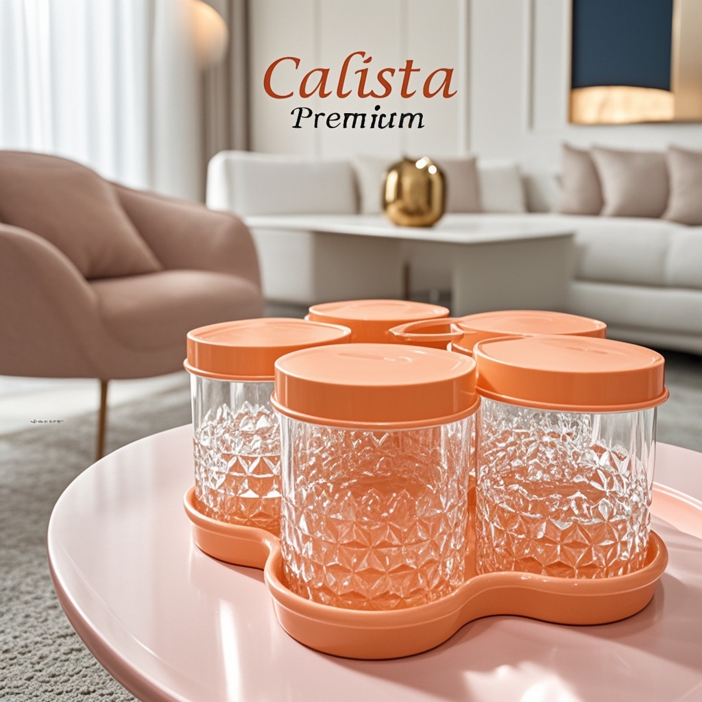 Toples Kue Calista Kaca satu 1 Set isi 6 pcs 5 pcs lebaran terbaru 2025 food grade unik dan cantik