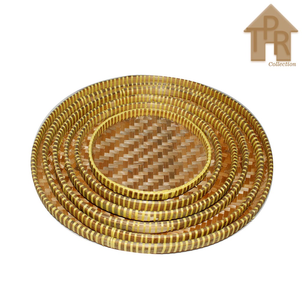 Tampah / tambir / nyiru bambu bulat untuk nasi tumpeng AY0