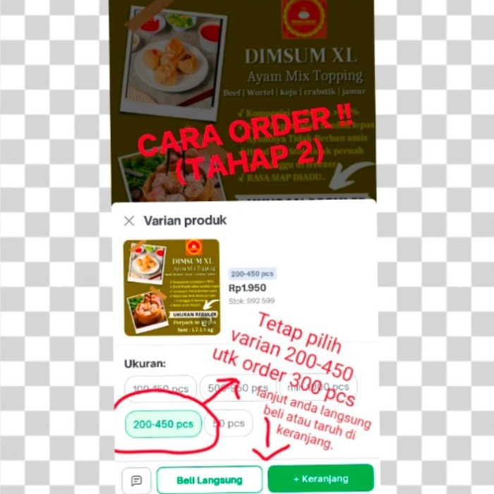 

Sale Terbatas Medium-Ekonomi Size L!! (Harga Perpack = Isi 50 Pcs) Pabrik Frozen Food Madame Dimsum