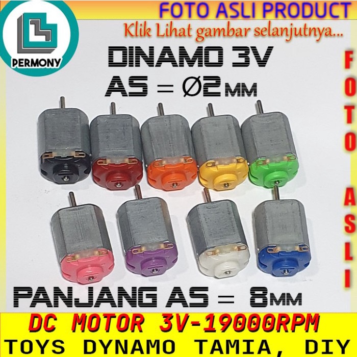 3V Dc Motor Toy Dinamo Dynamo 19000-30000 Rpm {Ready High Quality Best Seller New}