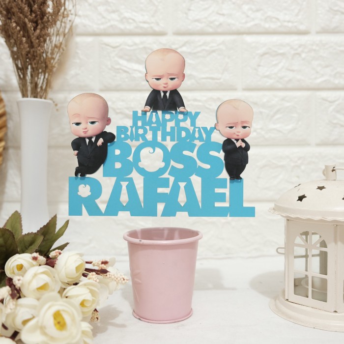 Custom Cake Topper Tema Baby Boss