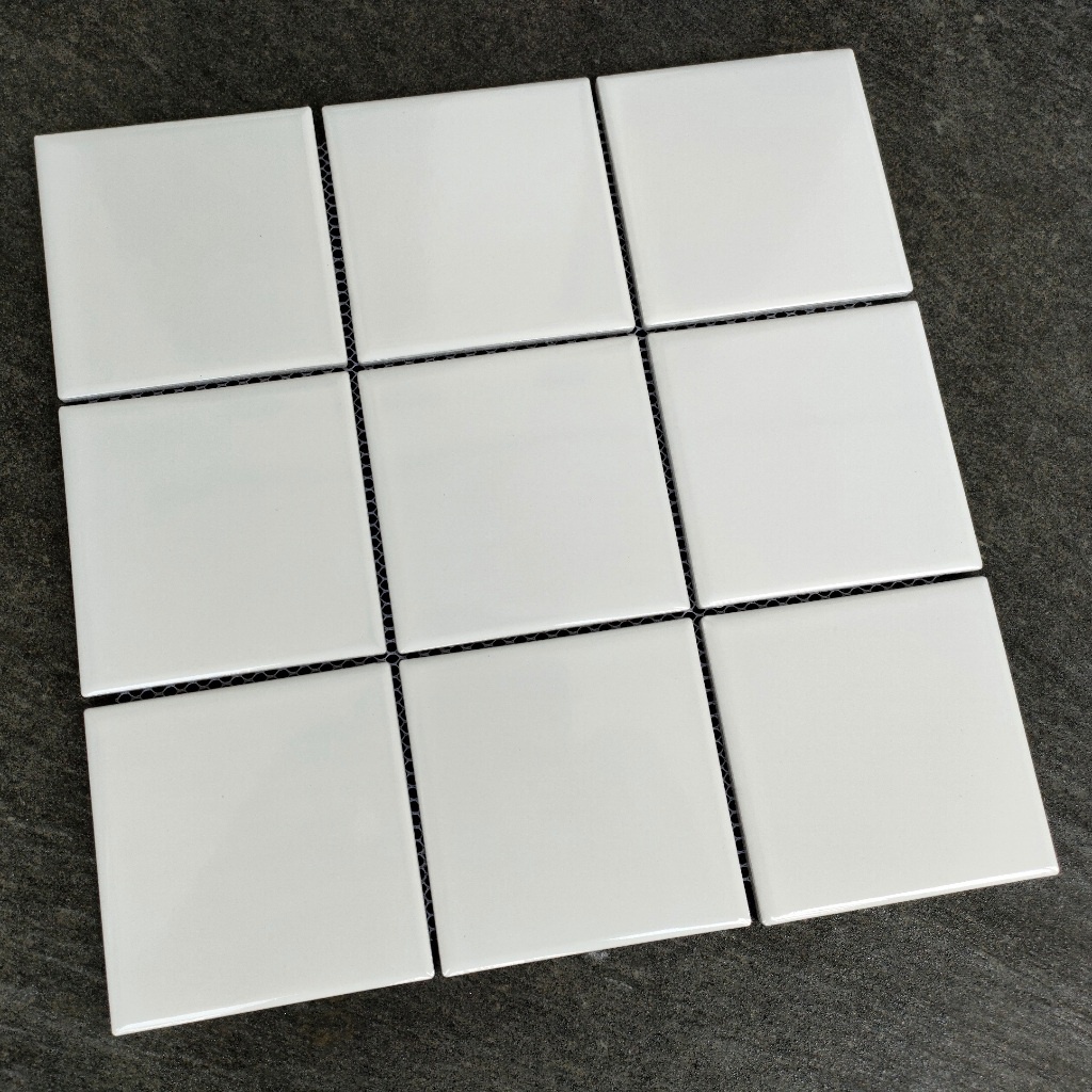 Keramik Dinding Dapur Putih Matt Uk 10x10 Cm Mosaic Singres AY0