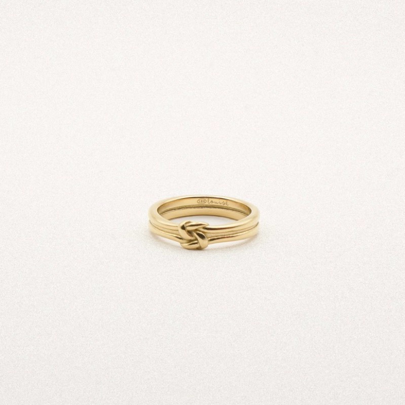 UM1 Louis // Gold Knot Ring - 18k Gold Plated Stainless Steel (Anti Karat)