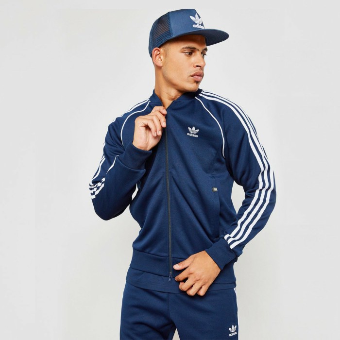 Jaket Adidas Classic Navy Grade Original Sweater Adidas Zipper Klasik Best Quality Asli 100%