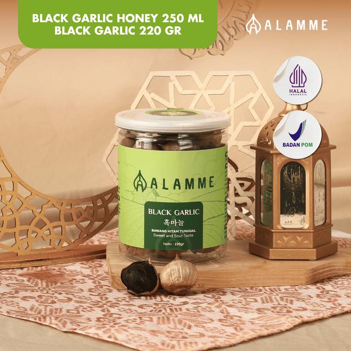 

Promo Terbatas Black Garlic & Black Garlic Honey Alamme Premium Quality 220Gr+250Ml Aman