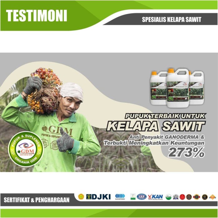 Pupuk Organik GDM Spesialis Kelapa Sawit 5 Liter