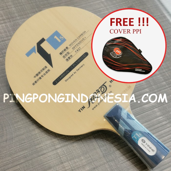 SinTShop- Yinhe T1s Penhold - Blade/Kayu Pingpong Tenis Meja Bat Bet
