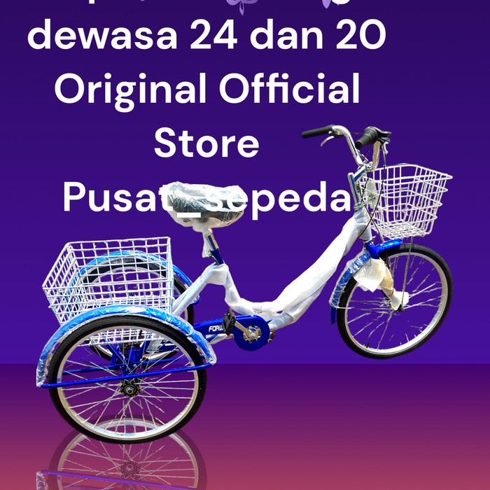 Sepeda roda tiga dewasa/Becak/Sepeda Gerobak bisa buat bawa barang