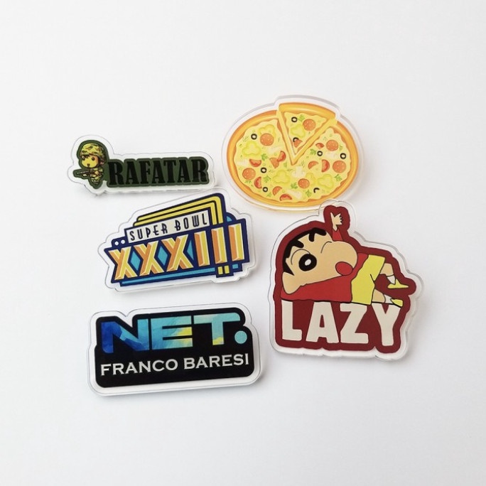 

TERBARU Custom Pin Akrilik Print Badge Bross Pin Akrilik Pin Custom Peniti