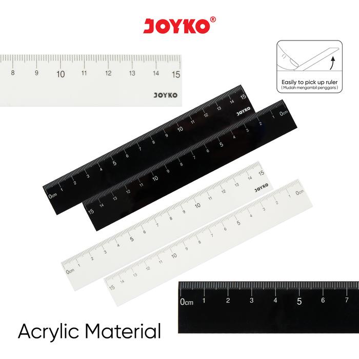 

BERMUTU Acrylic Ruler Penggaris Akrilik Joyko RL-302