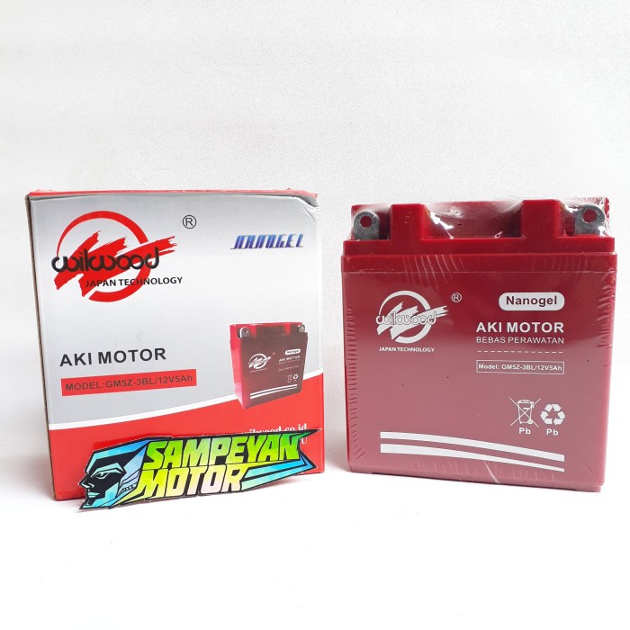 Aki Kering Accu Accue Motor NanoGel Wilwood GM5Z-3BL Grand Jupiter Mio