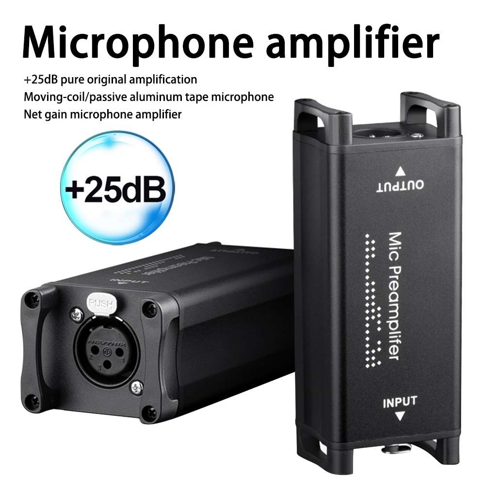 Microphone Preamp Audio Booster Ultra-Clean Gain Dynamic Mic Preamplifier For Studio Or Home