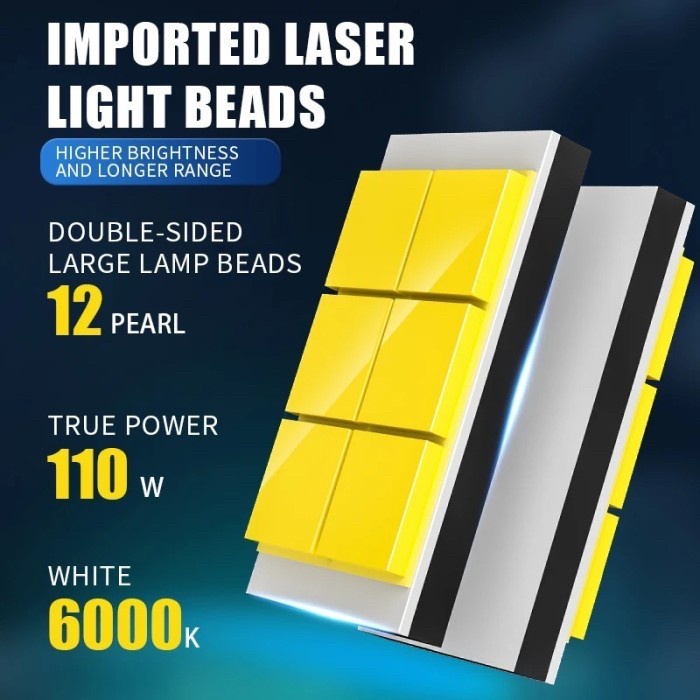 Lampu LED Mobil V50 - 110 Watt H4 H1 H3 H7 H8 H11 H16 9005 9006 9012