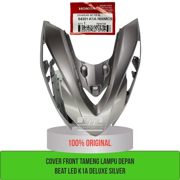 Cover tameng lampu depan beat led K1A deluxe silver 64301-K1A-N00MCS