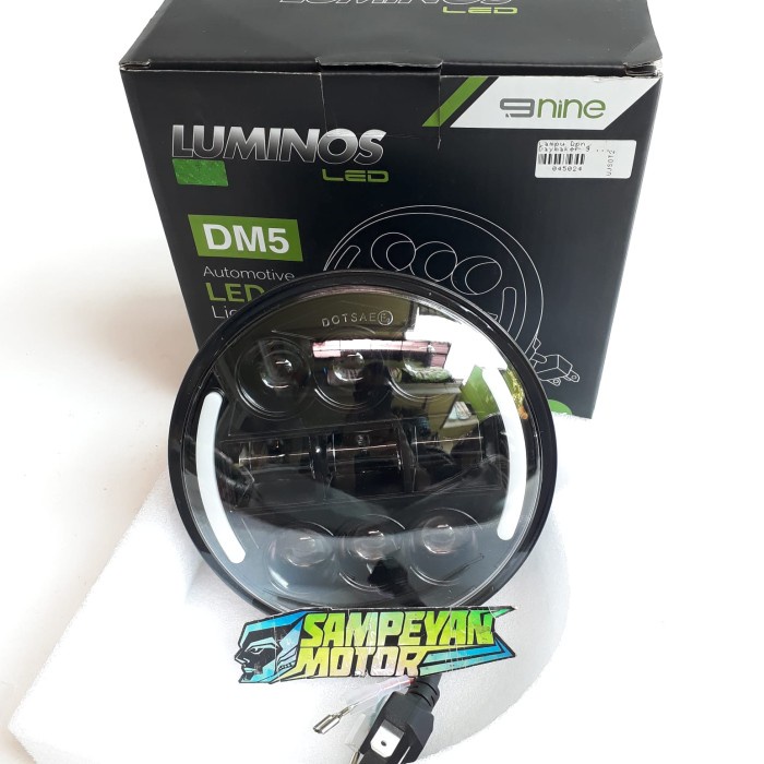 Headlamp Reflektor Lampu Depan LED Daymaker 9 Mata 5.75 Inch Luminos