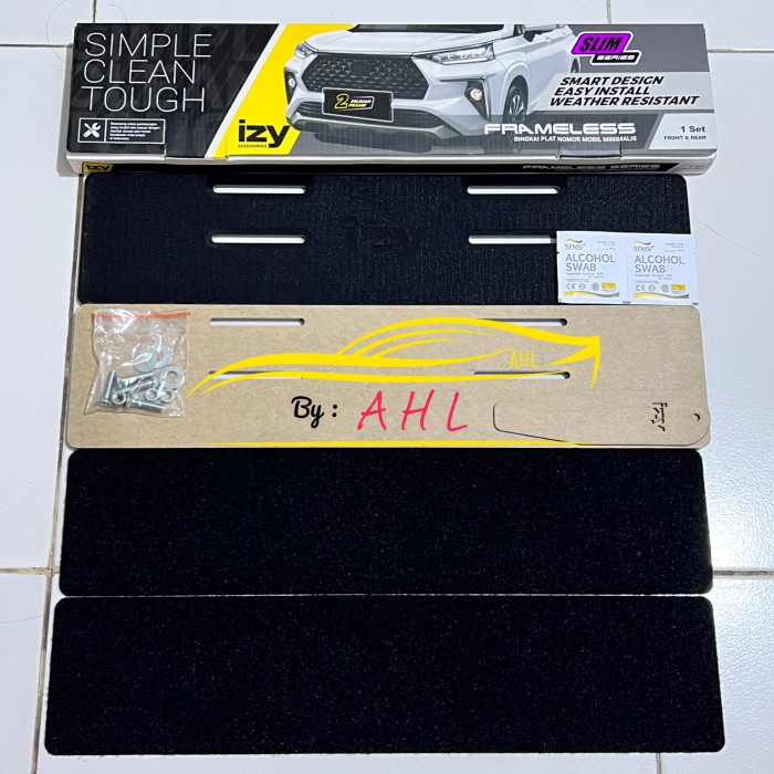 

PROMO SPECIAL Frameless Plat Nomor Izy Slim / Cover Dudukan Plat Nomor Akrilik 46Cm