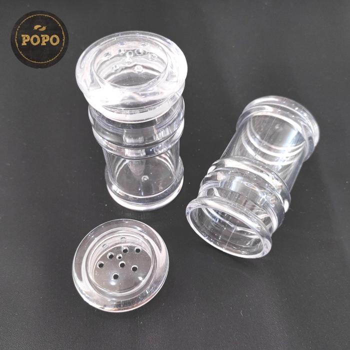 

EKSLUSIF Tempat Botol Lada Garam Akrilik Putih Bening Spice Bottle Bubuk Bumbu