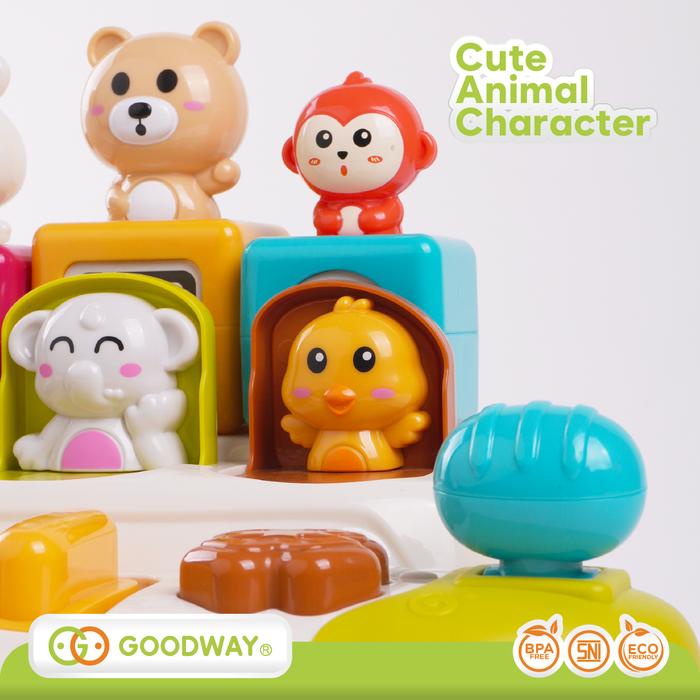 Goodway Early Educational Pop Up Toy / Mainan Motorik Bayi Tombol Pop Up Littles Dino / Mainan