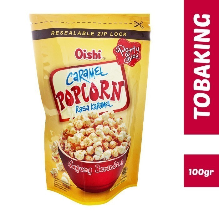 

JTTOP" OISHI POPCORN CARAMEL COKLAT KEJU CAMILAN SNACK JAGUNG POP CORN 100GR