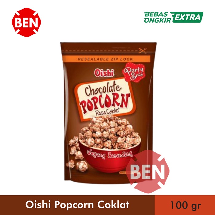 

JTTOP" OISHI POPCORN COKLAT 100G 100GR 100 G GR GRAM - CHOCOLATE COKELAT BAG