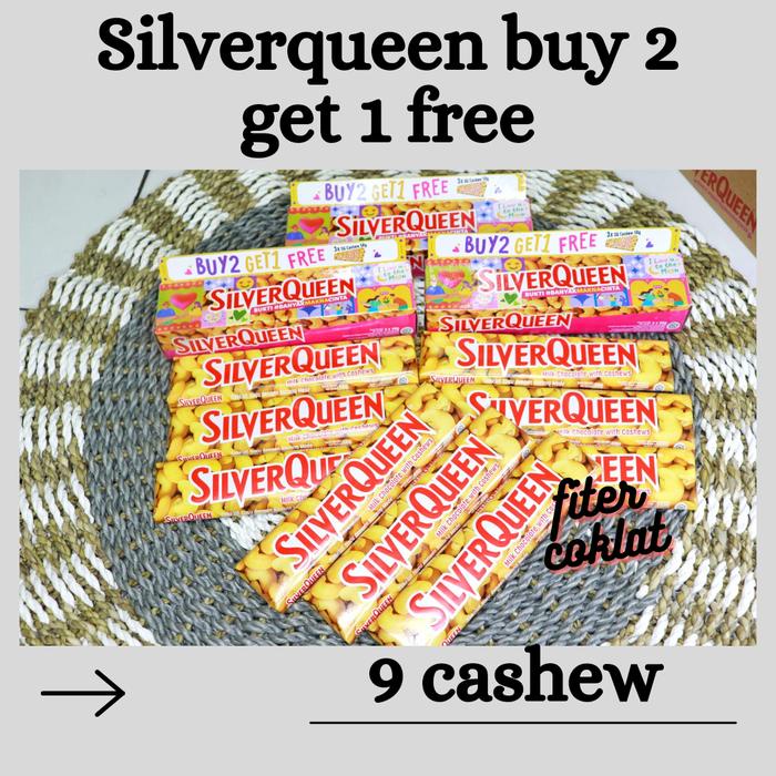 

JTTOP" SILVERQUEEN 58G / 55G CASHEW ALMOND/ SILVERQUEEN BESAR ALMOND CHOCOLATE COKLAT MAKANAN HALAL