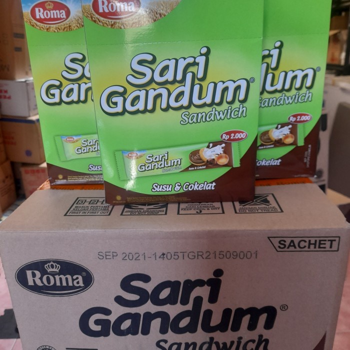 

JTTOP" BISKUIT SARI GANDUM SANDWICH ISI 12 PCS