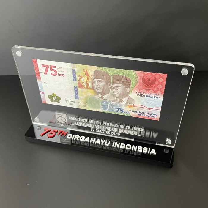 

TERJAMIN Uang 75 Tahun Kemerdekaan Acrylic Frame / Frame Uang Akrilik MURAH