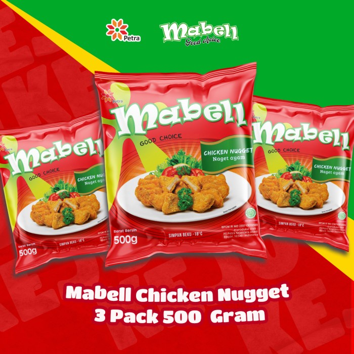 

Paket Hemat Mabell Nugget Ayam 500 Gram (2pcs gratis 1pcs)