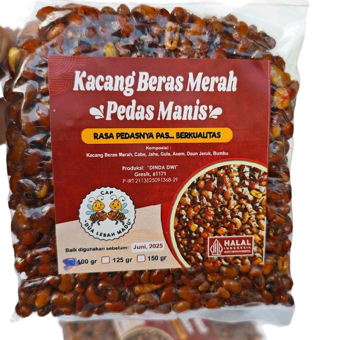 

JTTOP" KACANG GAJIH PEDAS MANIS 100GRAM JUMBO DUA LEBAH - TOLO TUNGKAK CAMILAN, MEDE, SNACKS, METE,