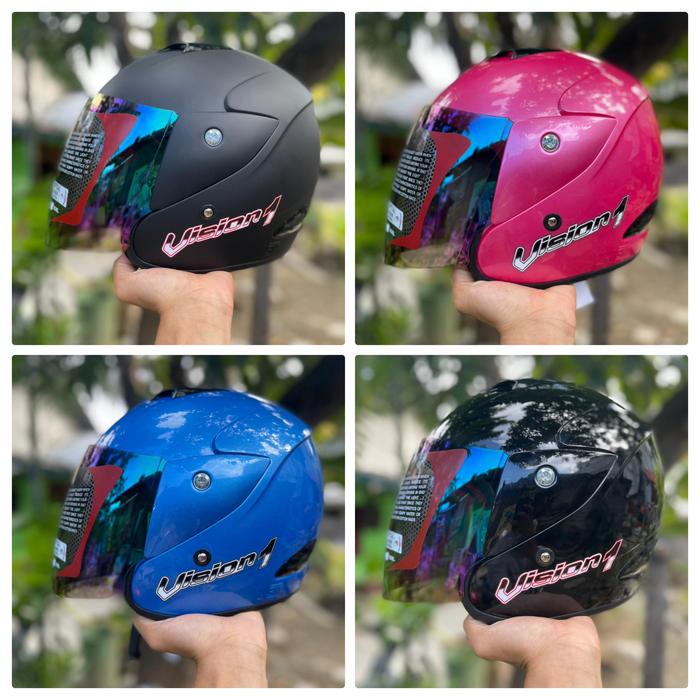 Helm Kyt Vision 1 Kaca Pelangi Dan Bening Motorcycle