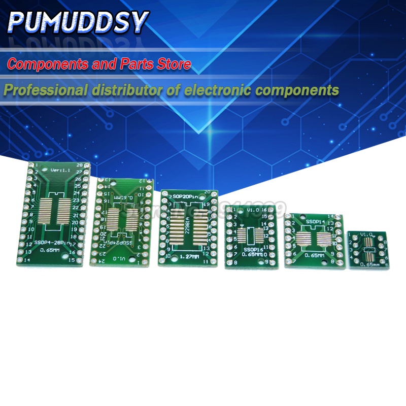 30Pcs Pcb Board Kit Sop24 Sop8 Sop14 Sop16 Sop20 Sop28 Smd Turn To Dip Adapter Converter Plate Sop 8