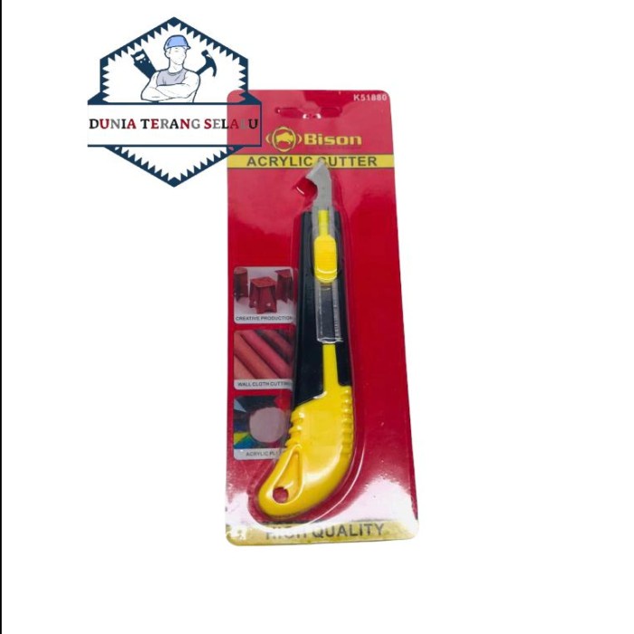 

KOMPLIT Pisau Cutter Akrilik BISON - Pisau Potong Plastik Mika Acrylic Cutter