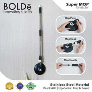Handle Set Super Mop Bolde Gagang Tongkat+Kepala Mop Dan Kain Pel/Handle Set Super Mop/Tongkat Pel