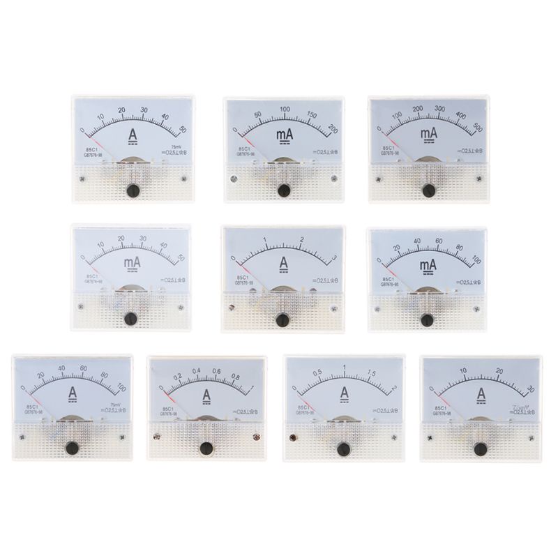 85C1 Ammeter Dc Analog Current Meter Panel Mechanical