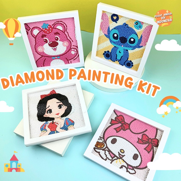 

HEMAT DIY Diamond Painting Kit 1 Set Frame Karakter Lucu Figura Bingkai Dekorasi Berlian Bulat