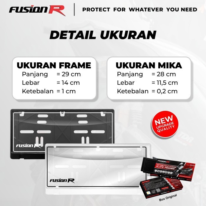

EKSLUSIF Tempat Dudukan Plat Nomor Motor Mika Akrilik Set Premium FusionRUniversal