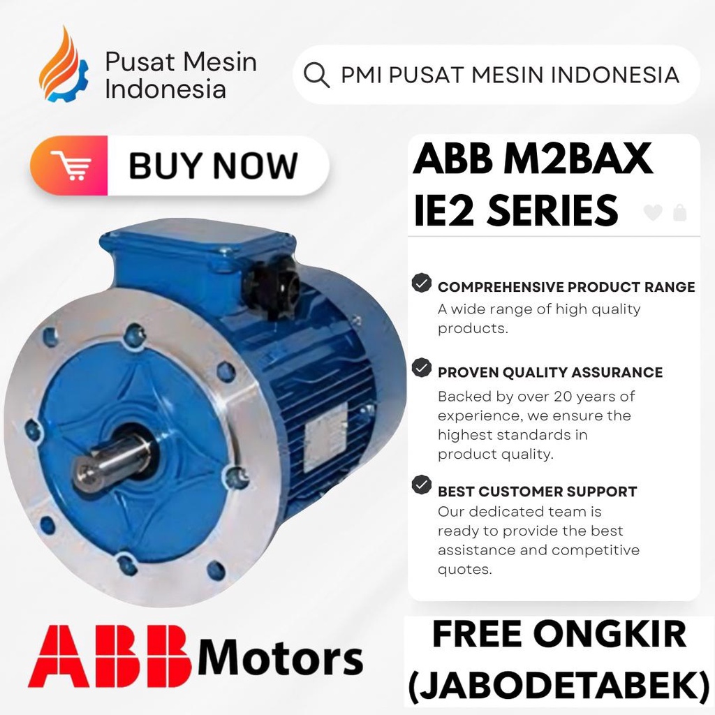 DINAMO ELECTRIC MOTOR ABB IE3 2P B5 15KW 20HP M2BAX 160MLB2 3PHASE/ DINAMO ELECTRIC MOTOR/ DINAMO AB