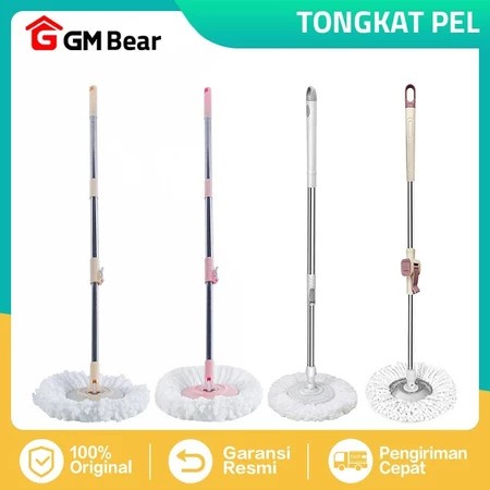 GM Bear Tongkat Pel + Kain Pel Set - Mop Stick Set with Headmop