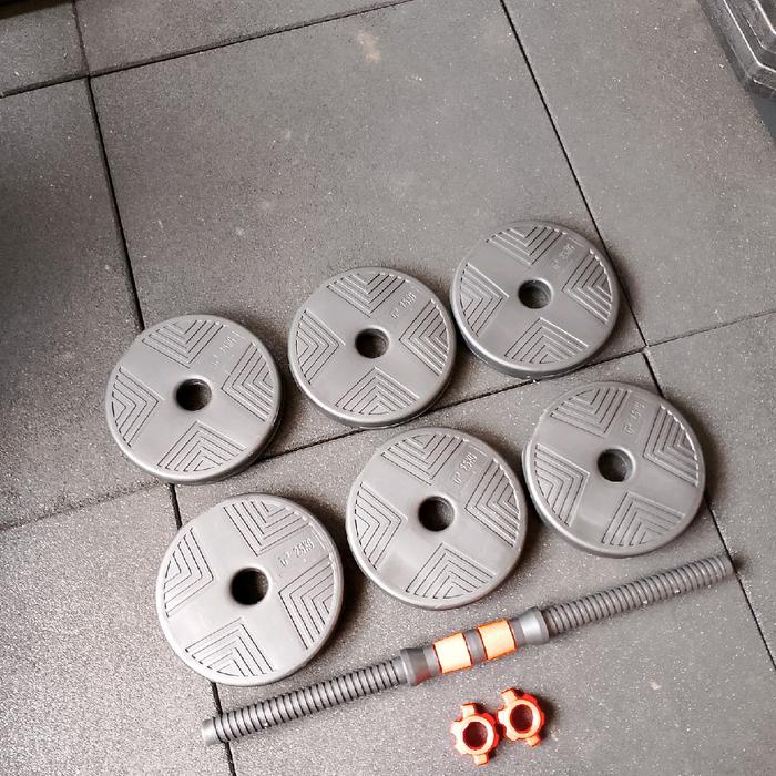 Barbel Set 15 KG Kosongan (1Pcs)/Dumbbel Set 15 KG Kosongan (1Pcs)/Barbel Dumbbel Set Tanpa isi Set