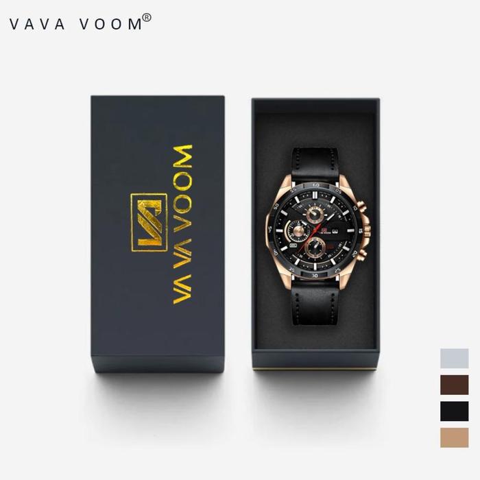 Jam Tangan Pria Vava Voom 216 Original Kronograf Kalender Analog Hadiah Watches