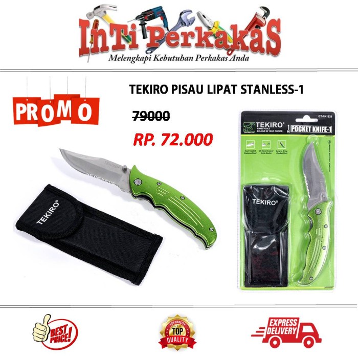 Tekiro Pisau Lipat Stainless / Pocket Knife-1 GT-PK1826 Tanyakan Stock